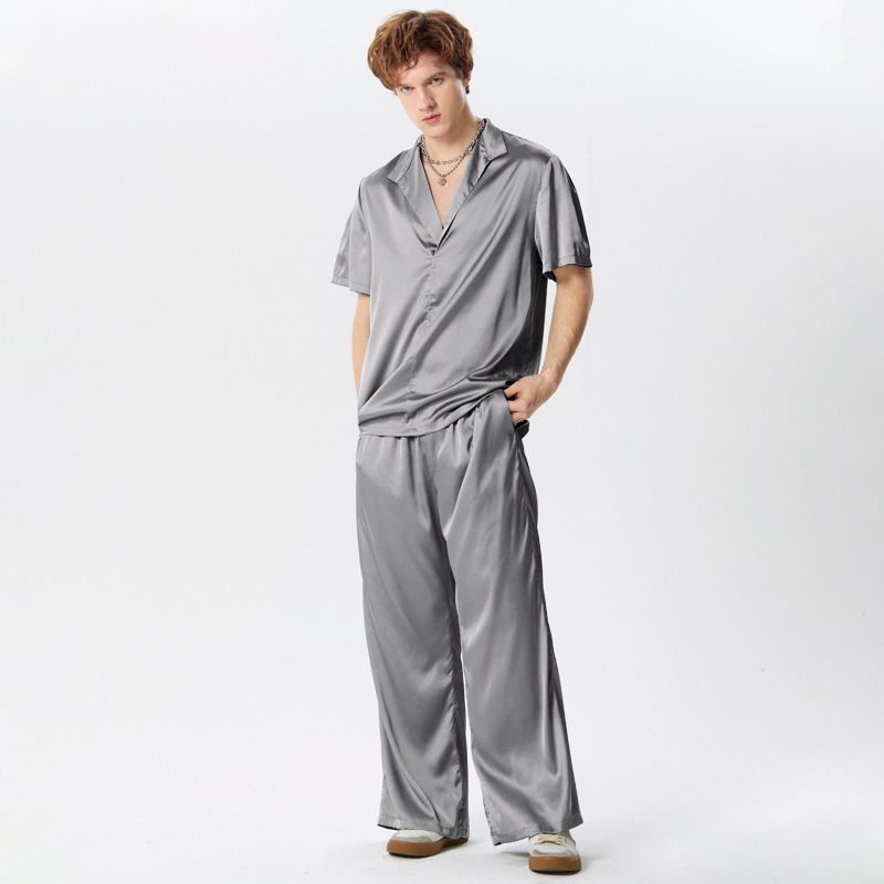 Ensemble Casual en Satin pour Hommes